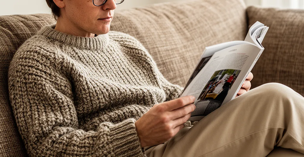 Personne portant des lunettes stables sans ajustement manuel en lisant